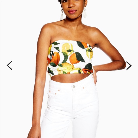 Topshop Tops - TOPSHOP• fruit bandeau tube top